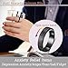 Anxiety Ring for Women Fidget Spinner Ring Fidget Toys Adults Titanium Stainless Steel Thumb Ring 6mm Wide Black Size 9