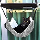 MiOYOOW Haustier Hängematte, Kleintierbett Katzenhängematte mit verstellbaren Riemen für Katzen, kleine Hunde, Kaninchen