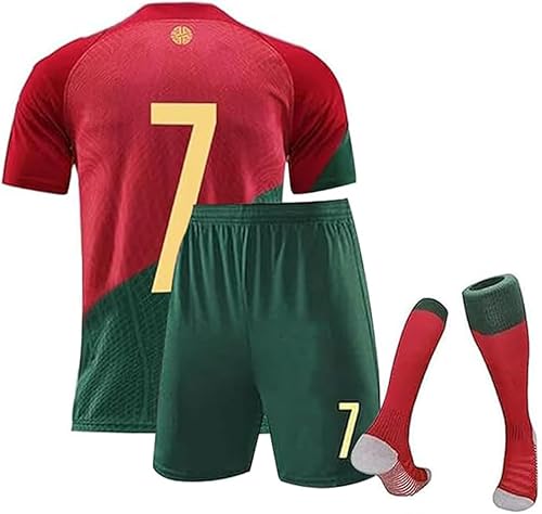 HOMPAY Camiseta de fútbol, camiseta de fútbol 2022, camiseta para niños y jóvenes, calcetines de camiseta de fútbol
