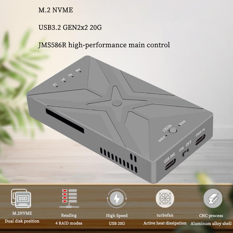 PH8586R Caja Externa M.2 NVME SSD USB3.2 GEN2X2 RAID miniatura 2