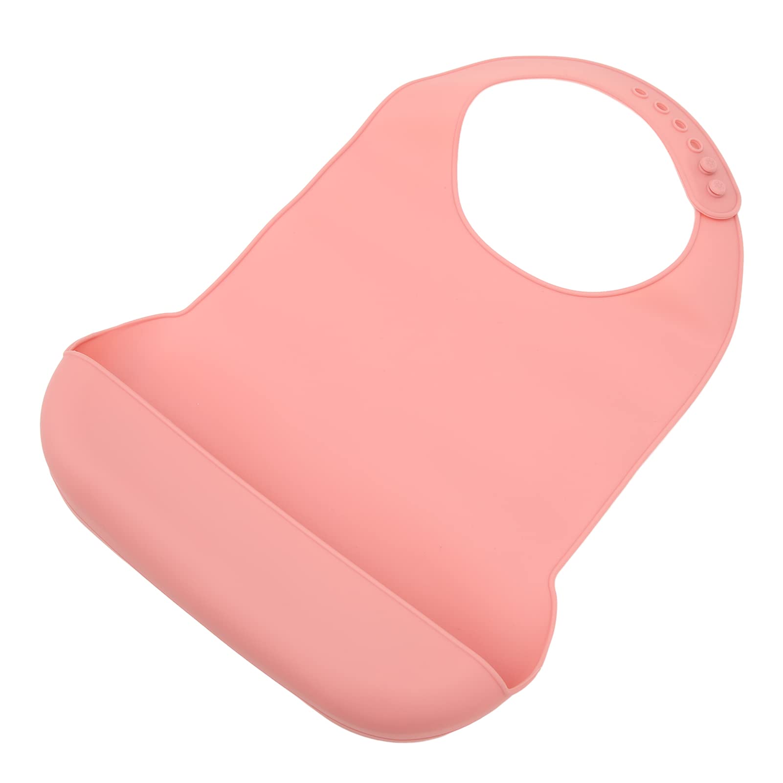 Silicone Adult Bibs Washable Disable Adult Eating Reusable Meal Clothing Protector for Elderly Pink