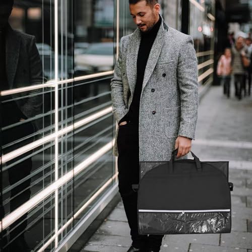 Premium Kleidersack mit 4 Taschen 110x60 CM Faltbare Anzugtasche für Reise & Gardetanz,Anzugsack für Herrenanzüge & Kinderkostüme. Atmungsaktive Tanzen Kinder-Kleiderhülle mit Tragegriff & Schnallen.