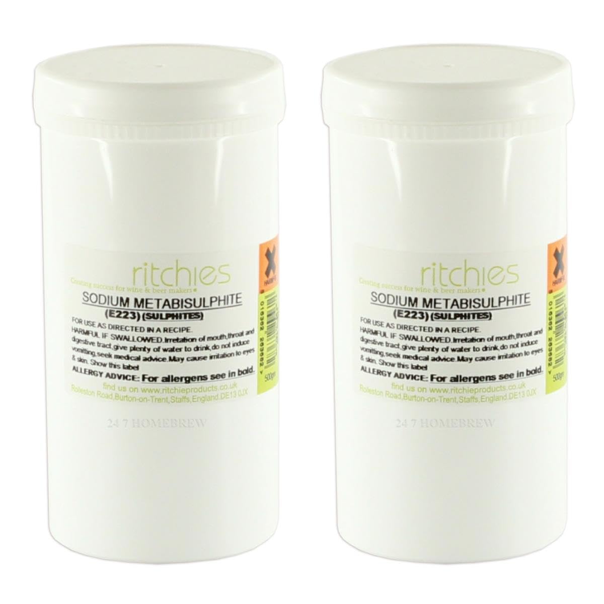 2X Ritchies Sodium Metabisulphite 500g