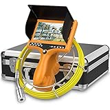 Sewer Camera,HBUDS Pipe Inspection Camera,Pipeline Drain Industrial Endoscope 30M/100ft Snake Video System With DVR Recorder Distance Counter Waterproof IP68 9'TFT Monitor 1000TVL Sony CCD Pipe Camera
