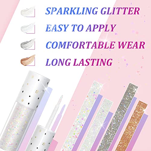 Go Ho Glitter Eye Makeup, Liquid Eyeshadow, Eyeliner Diamond Sparkle Eye Stick - Image 4