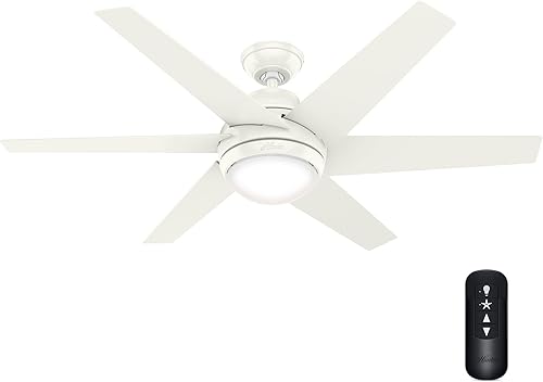 Miniatura 16 de Hunter Ventilador de techo interior Sotto con luz LED y control remoto Blanco (Fresh White),cepillado níquel