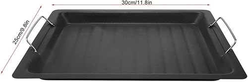 Miniatura 7 de BORDSTRACT Sartén para barbacoa, parrilla antiadherente para estufa, sartenes de acero inoxidable para estufas para filetes fritos, tocino, olla