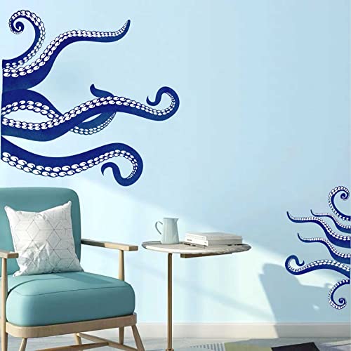 Octopus Tentacles Wall Decal Ocean Wall Decal Kraken Wall Sticker Modern Wall Decals Removable Peel And Stick Wall Stickers For Living Room Bedroom Bathroom Toilet Seat Decor #TOP1