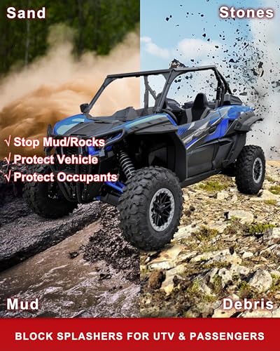 Image of XXL Fender Flares for Kawasaki Teryx KRX 1000 2020-2025 Accessories, Front Rear Heavy-Duty Combined Extended Mud Flaps Extension Mud Guards for Kawasaki Teryx KRX 1000, Replace #99994-1324