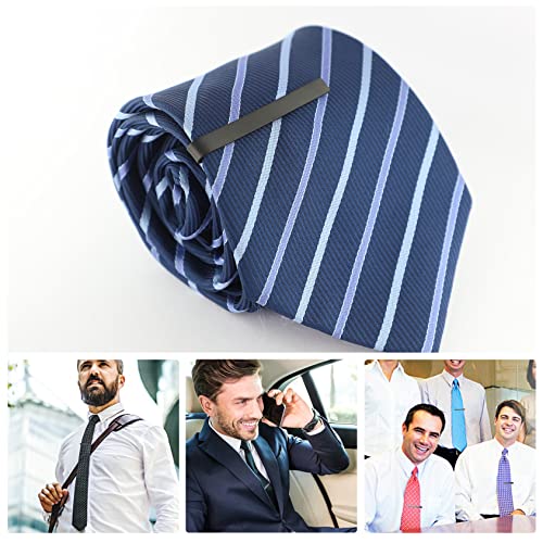 Roctee Tie Clips For Men, 3 Pack Classic Tie Clip Silver Gold Black Necktie Tie Bar Pinch Clips Suitable For Wedding Anniversary #TOP5