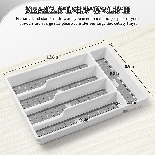 image for CherHome Silverware Organizer with Cutlery Icons，Silverware Tray for