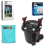 Inland Seas Fluval FX6 Canister Filter, FX Gravel Vac, Vacuum Bag 2 Pack & Towel Bundle (4 Items)