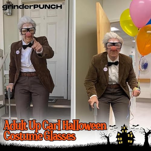 Image of grinderPUNCH Thick Square Frame Clear Lens Glasses Eyeglasses Super Oversized Fashion and Costume 2 Pack - Matte Black