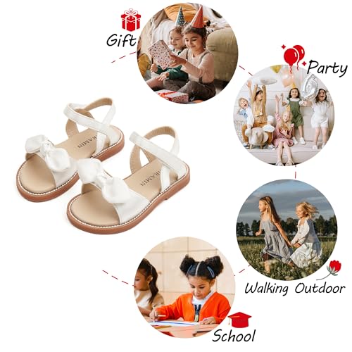 Image of PHIRAMIN Toddler Flower Girl Sandals - Girl Dress Shoes Toddler Little Kid Wedding Party
