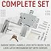 Garage Door Lock Kit, L-Handle Lock with Inside Slide Lock Latch Mechanism, Garage Door Hardware Kit