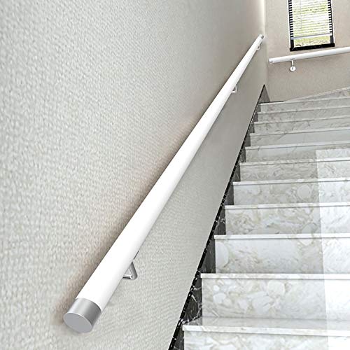 Main courante en bois kit de rampe d'appui murale 100cm noire