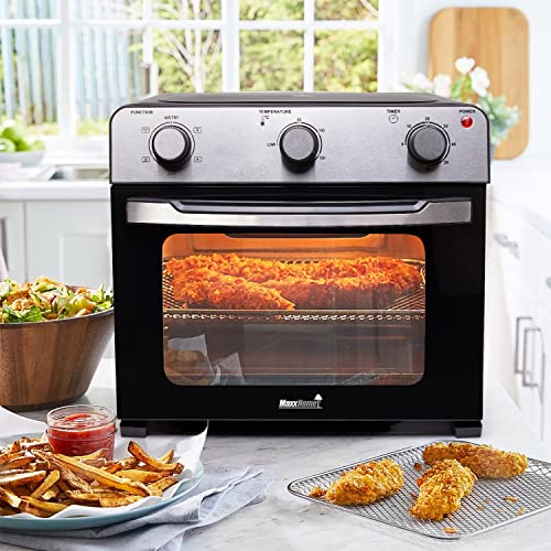 MaxxHome Mini-Backofen - Heißluft Mini Ofen - Heissluftfritteuse - Heißluftofen mit Einstellbare Temperatur - Backbleche + Grillrost - Kapazität 28L - 1600 W – Bild 3