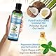 Aufhellendes Kokosöl Mundspülung mit Zungenschaber, Oil Pulling Kokosnussöl Ziehen für die Gesundheit von Zähnen und Zahnfleisch, Alkoholfreies Minzöl Mundwasser mit Bio Kokosöl Pfefferminzöl, 237 ml