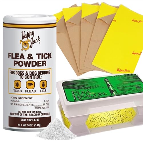 Best Flea Powders for Vacuum Cleaners: Say Goodbye to Flea Eggs Flea Treatment for Dogs, Kills Fleas Indoors, Flea Powder and Flea Trap, Safe to Use on Carpet and Bedding
