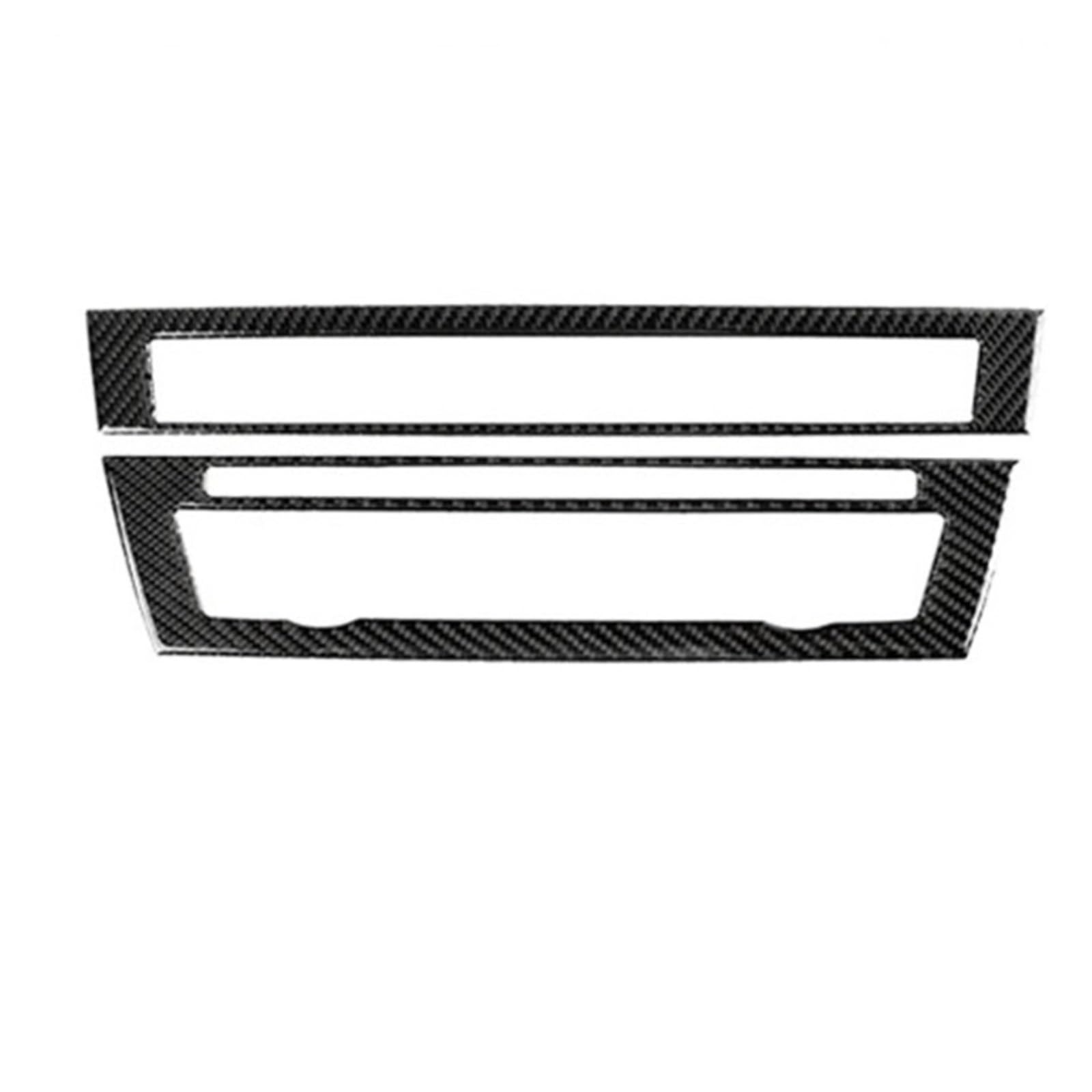 VNHLOTVJL Center Console Gear Shift Air Vent Panel Set Car Interior Accessories Sticker Compatible for BMW 5 Series F10 2011-2017 Carbon Fiber(2Type)