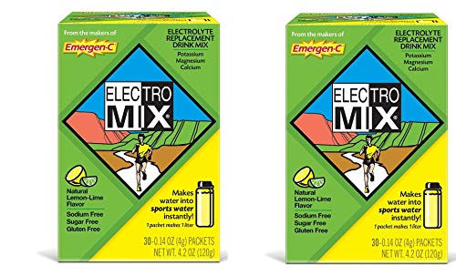EMERGEN-C ELECTRO MIX Lemon-Lime, 30 ct, 4.2 oz (Pack of 2 box's)