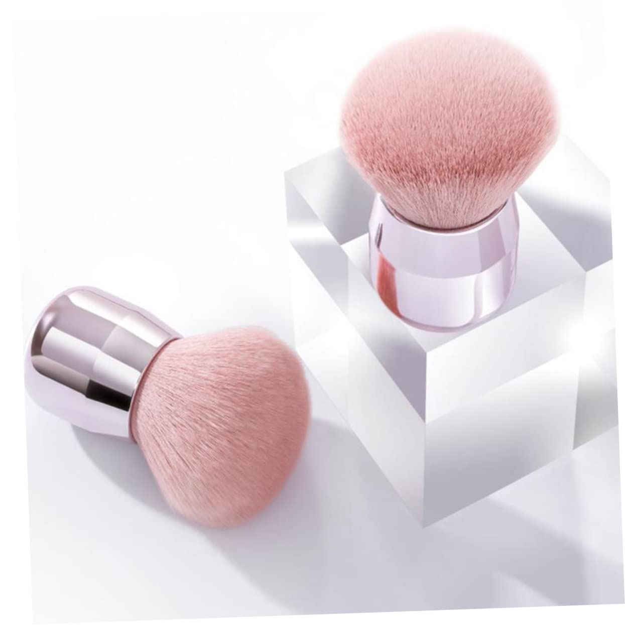 minkissy 6pezzi Pennelli Makeup Forma Di Fungo Di Pennelli Per Polvere e Blush Portatile Per Uso Quotidiano e Professionale Sintetica Per Look Naturale