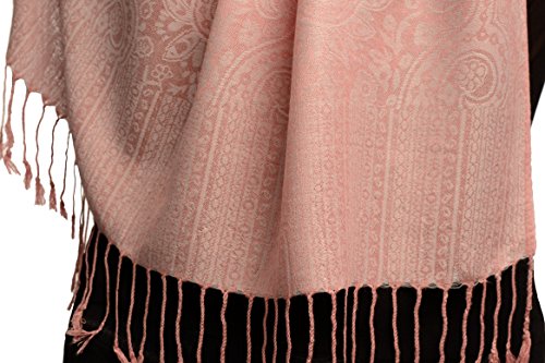 Écharpe pashmina rose douce pour protéger le cou sans irriter