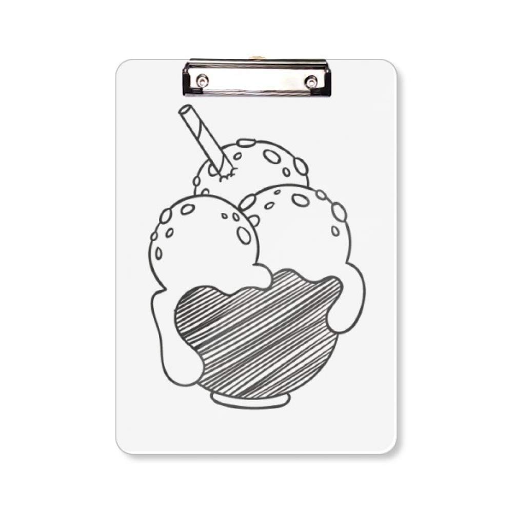 Bloc-notes noir motif boule de glace A4 pour notes et dessins - 5
