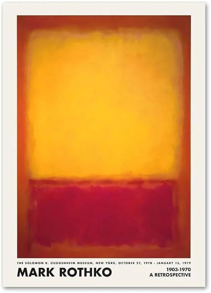 Amazon.co.jp: 有名なマーク・ロスコ ポスター 抽象《オレンジ