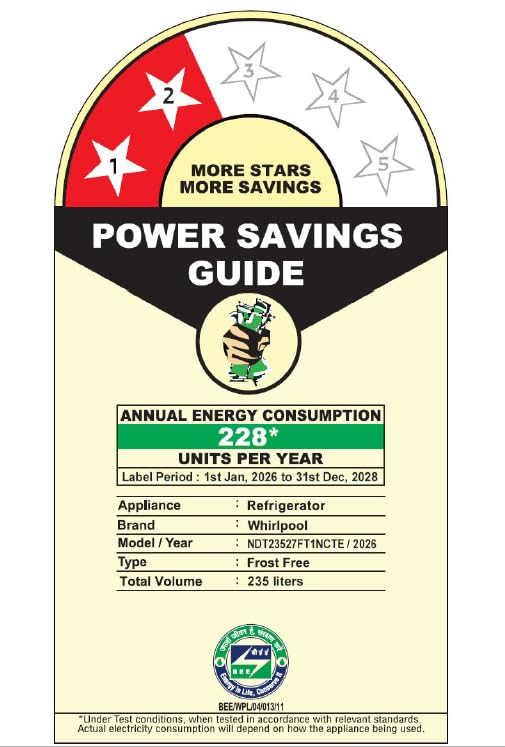 Image of Whirlpool 235 L 2 Star Frost-free inverter Double Door Refrigerator (NEO SP278 PRM LUNAR STEEL(2S, 2026 Model)-Y, 2026 Model)