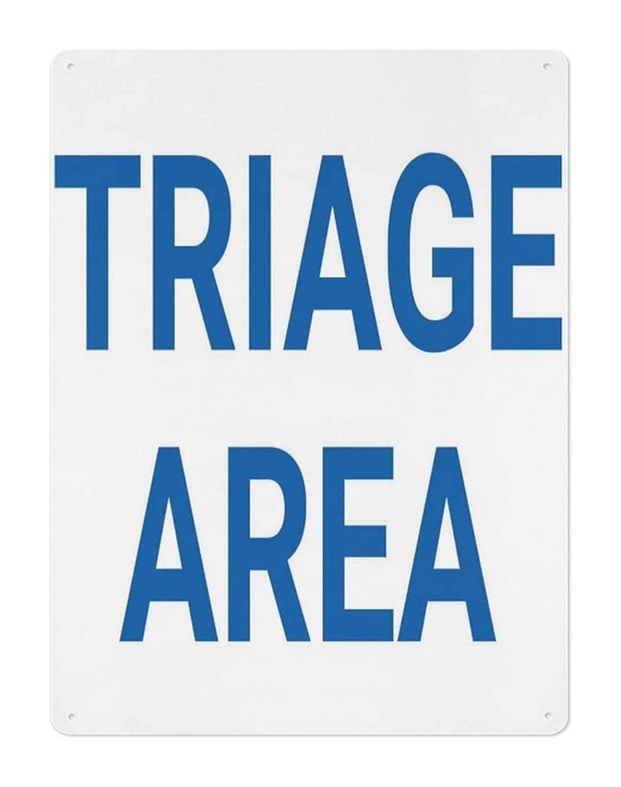 MQXFCZUX Gift for Professional Metal Tin Sign Rustic Triage Area Sign Hospital Warning Plaque for Office or Man Cave 8 X 12 inch