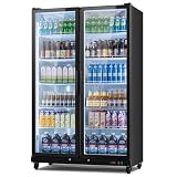 Yeego 37.8 Cu.Ft Commercial Refrigerators with Double-Layer Glass Door