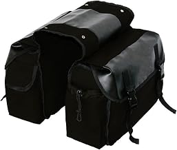Shkalacar Motorcycle Saddle Bag - Large Capacity, Waterproof Canvas, Travel, Tools, Side