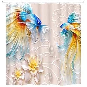 Hipaopao Goldfisch Lotus Duschvorhang Set 183x183cm