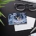 Deer in Crystal Forest Business Card Holder Fashion Aluminum Alloy Flip Cover Credit Card Holder High End Professional Name Cards Case Exquisite Pocket Metal Cards Holder for Work