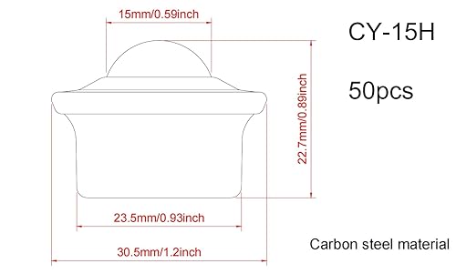 Miniatura 2 de Rodamientos de transferencia de bolas de rodillo de 5/8 pulgadas, unidades de transferencia de bolas de acero al carbono, rodamientos de rodillos de