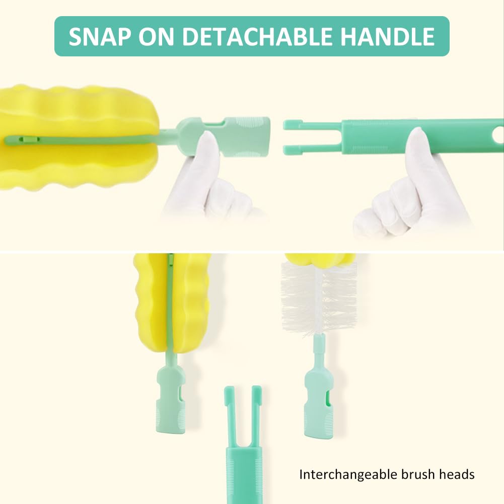 Scolabiberon E Scovolino Per Bottiglie - Rastrelliera Asciugatura Con Vassoio - Kiuiom - Foto 4