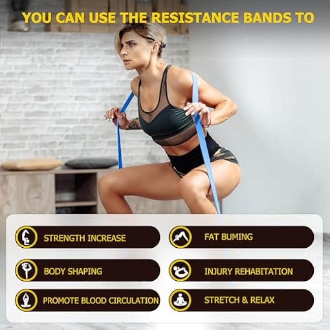 Pull Up Bands, Resistance Bands, Pull Up Assistance Band Exercise Bands for Men & Women Working Out, Body Stretching, Physical Therapy, Muscle Training