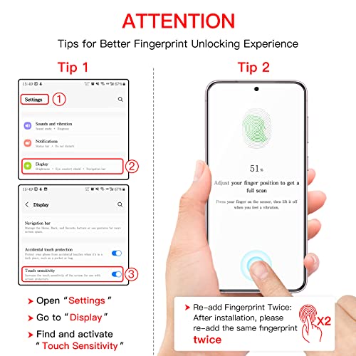 Image of JETech Screen Protector for Galaxy S23 Plus, 2+2 Pack