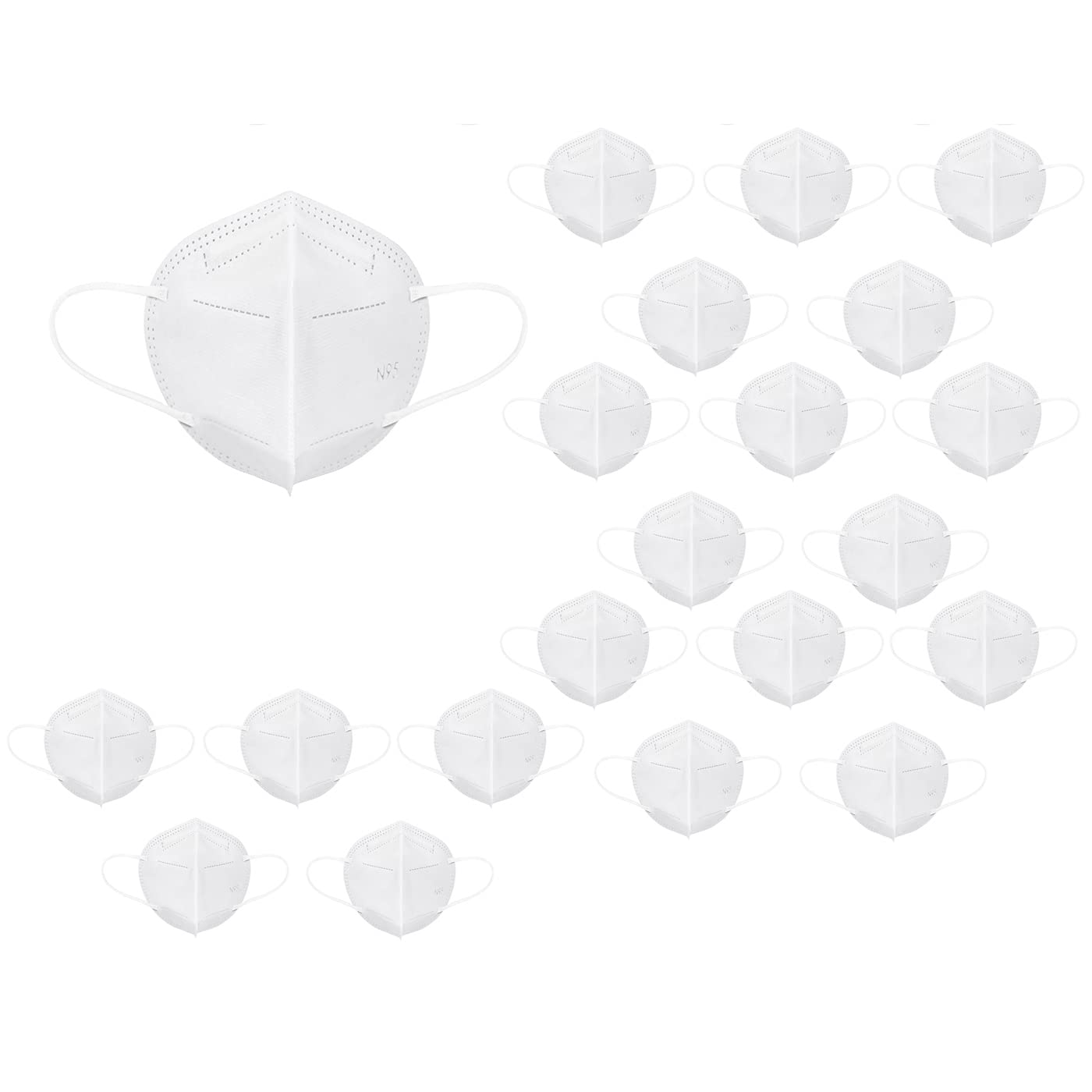 Growing Fashion N95 Mask 20 Pcs. 5 Layer Mask With Inbuilt Nose Pin | Anti-Pollution, Anti-Virus Breathable N95 Mask for Men, Women | Disposable | Reusable | Washable (White, Free Size, Pack of 20) (B0966MKCL5) Amazon Price History, Amazon Price Tracker