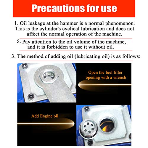 Abbruchhammer, 1650W Hochleistungs-Betonbrecher-Elektrowerkzeugsatz, Mit Um 360 Grad Drehbarem Griff, 50J Einzelschlag, Schwarz – Bild 8