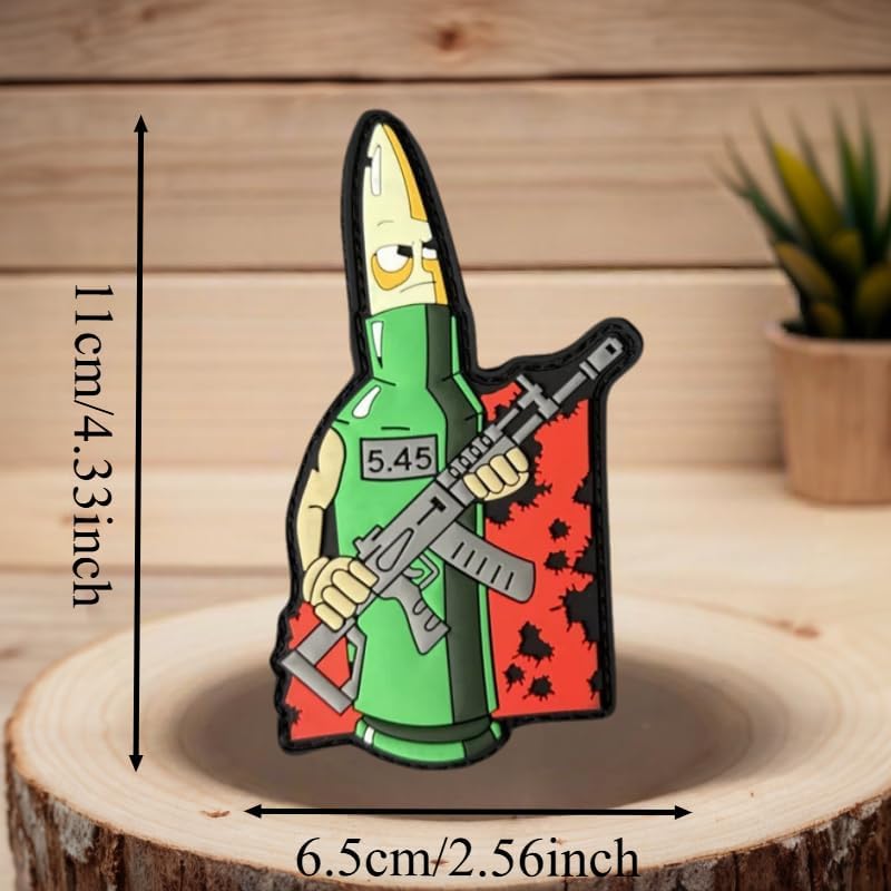 Anime Bullet Warrior PVC Patch Tactical Hook&Loop Badge Vest Backpack Gear image 3
