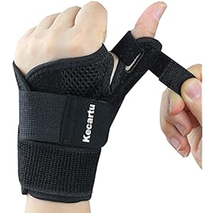 Kecartu Thumb Brace for Right Left Hand, Thumb Spica Splints for Trigger Finger, Arthritis, Thumb Sprain, Tendonitis, Carpal Tunnel Pain Relief, CMC Thumb Brace with Thumb Support (Copper Infused)