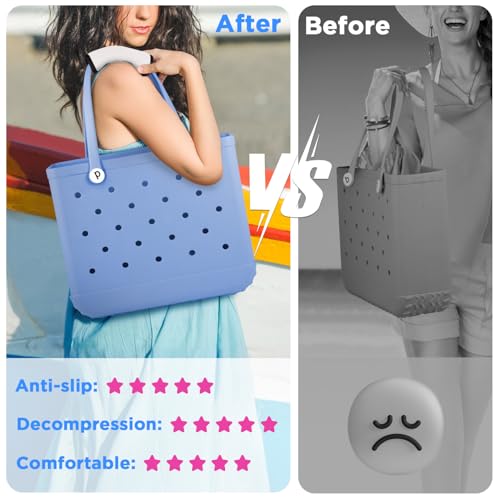 OUTXE Strap Wrap for Bogg Bag, Adjustable Crossbody Shoulder Long Straps for XL Medium Bog Beach Rubber Tote Bag Accessories4