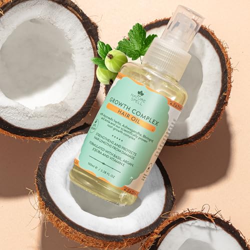 Nature Spell Hair Growth Oil 100ml – Hair Oil for Dry Damaged Hair - Infused with Ayurvedic Herbs – Stimulates Healthy Hair Growth – Suitable for all Hair Types - 100% Vegan – Made in the UK - Image 5