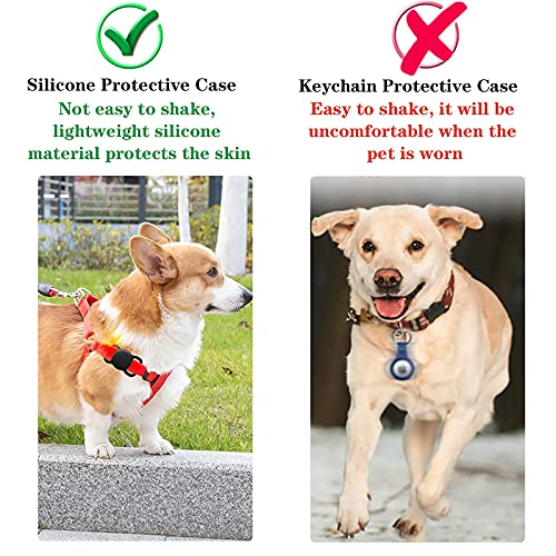 2 Pack Beschermhoes Compatibel met Airtag Pet Collar, Siliconen Kat Hondenhalsband Houder voor Air tags met 4 Stks HD Screen Protector voor Airtags Case voor Rugzak Tas - Image 5