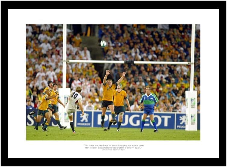 Home of Legends Framed Jonny Wilkinson England 2003 World Cup Final Drop Goal 24x16 inches Photo