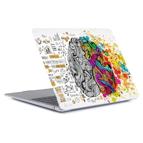 FFBOFFC Custodia Compatibile con MacBook 12 Pollici con Retina Display 2015 2016 2017 Rilascio A1534, Copertura Plastica Case Custodia Rigida Protettiva Cover, Cervello marrone