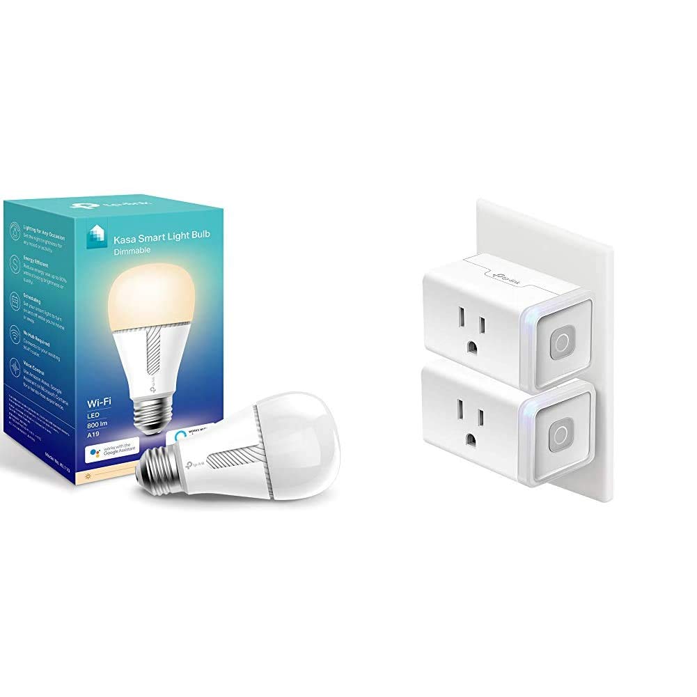 Kasa Smart Light Bulb KL110 Plug HS103P2 Bundle