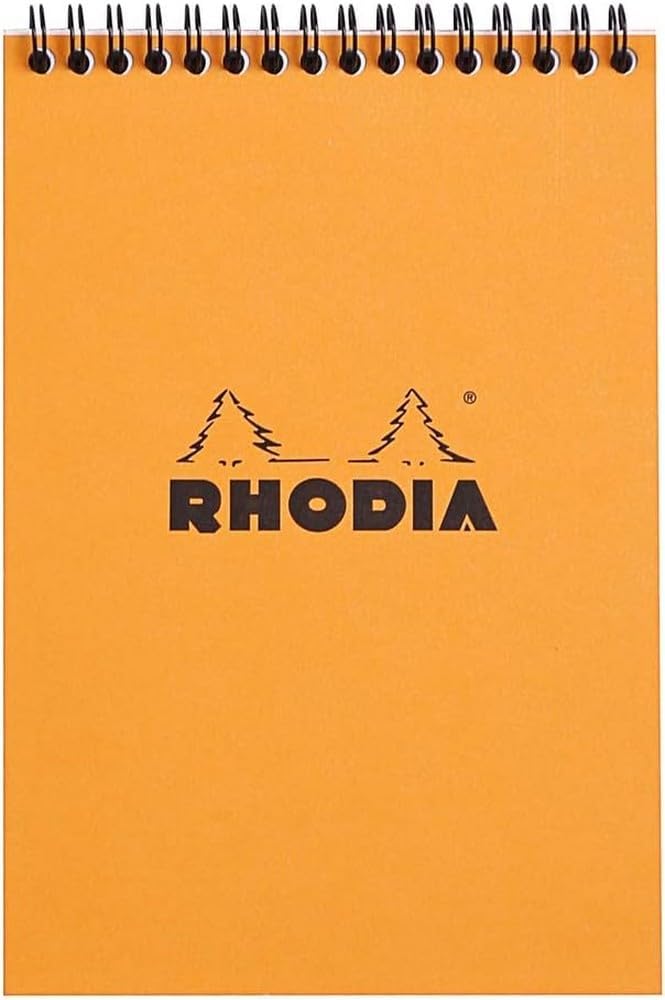 Rhodia 16 Wirebound Notepad 5.8" x 8.3" Dot Pad, Orange Cover Office Products